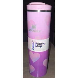 Stanley The Transit Flip Top Mug 16oz Pink Purple Hearts Travel Mug Insulated